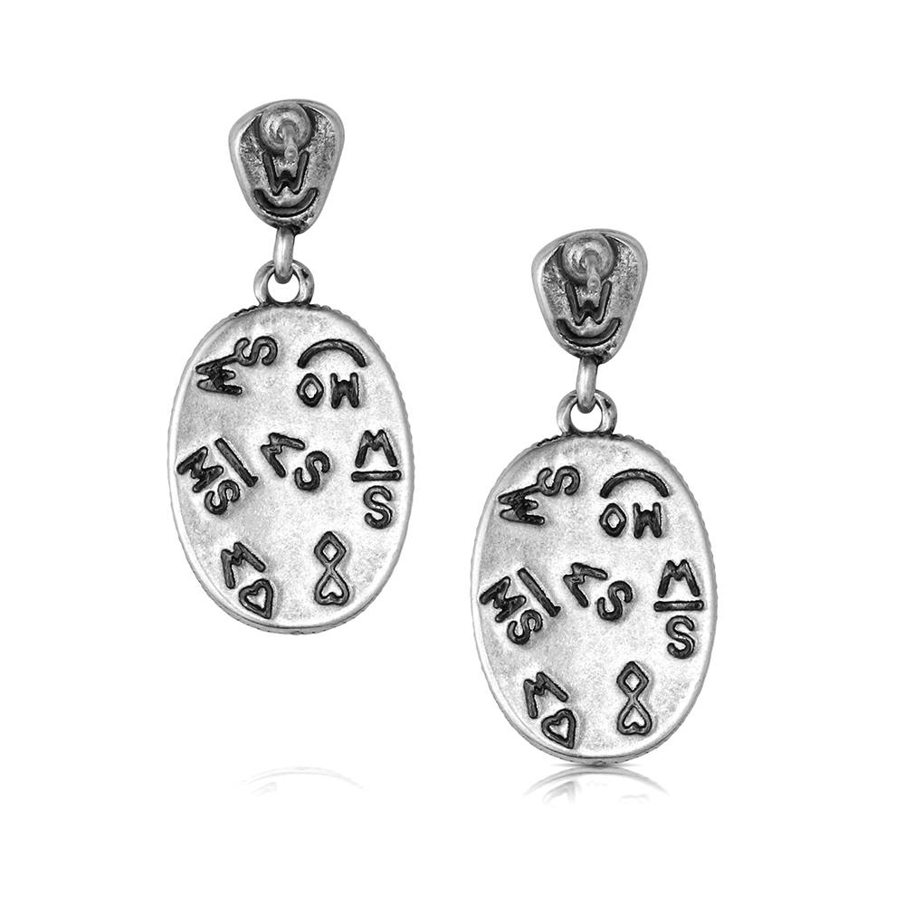 Montana Silversmiths Women's Boot Stitch Turquoise Earrings ER6604