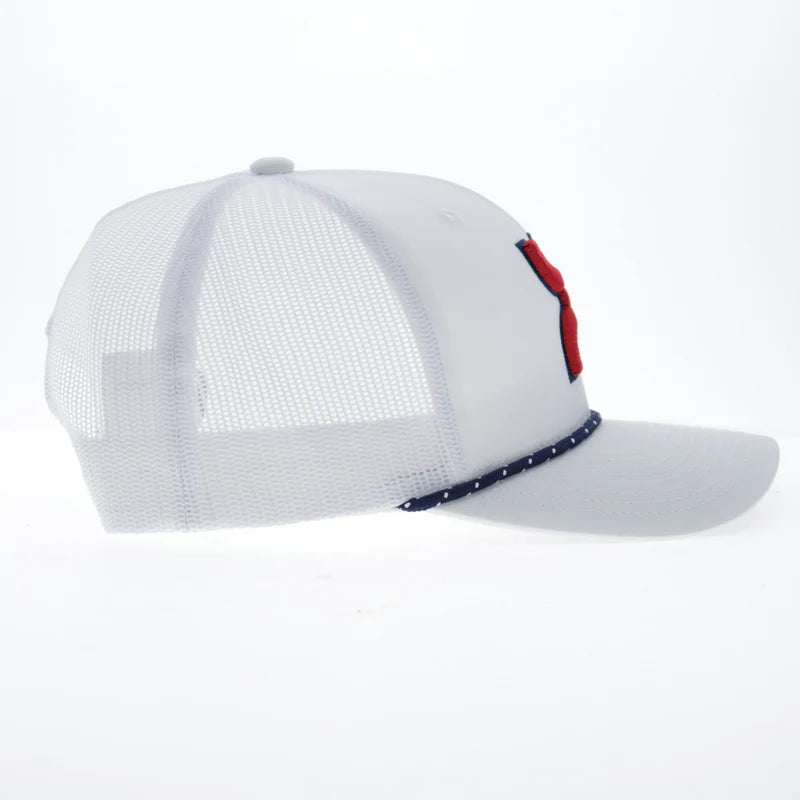 Men's Hooey "Sterling" Hat White with Red Hooey Logo 2606T-WH