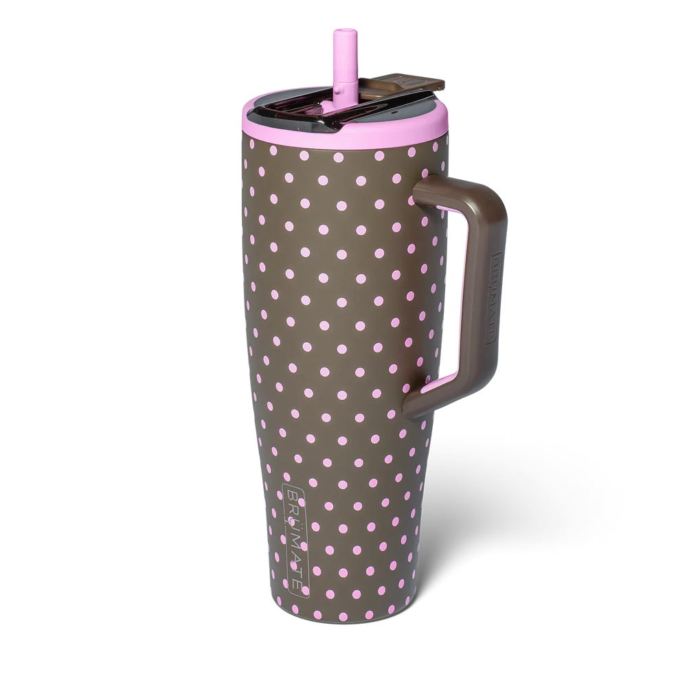Brumate Era Flip 40oz Mocha Dot Leak Proof Tumbler DWEF40MCD