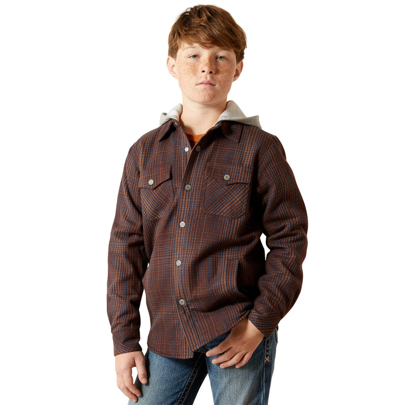 Boy's Ariat Holbrook Retro Brown Shirt Jacket 