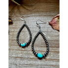 Bijoux Fab Sleeping Beauty Turquoise Teardrop Earrings - Sterling Silver EAR-TEAR-059-SLE