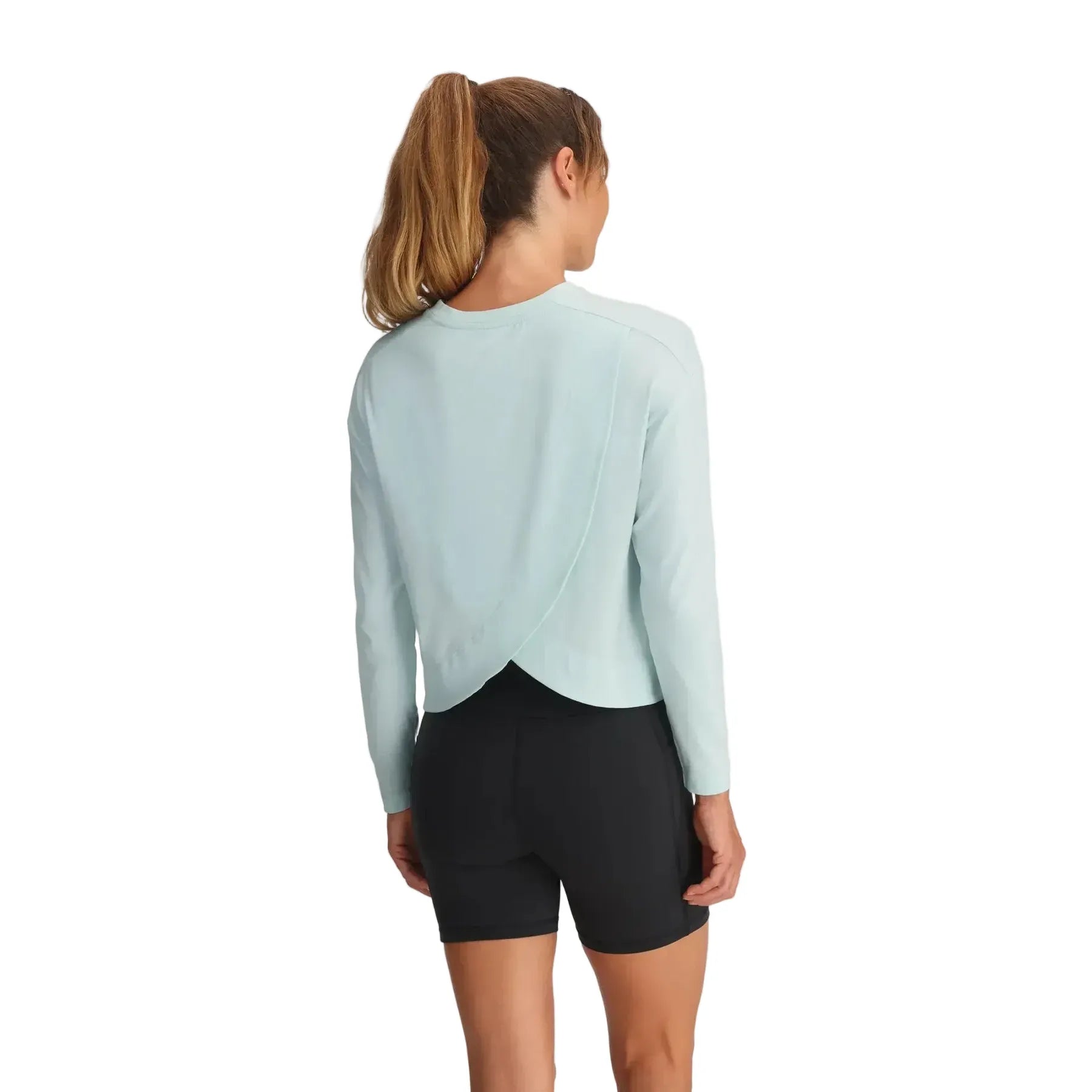 Women's Free Fly Tropic Sea Bamboo Shade Crossover Long Sleeve Top