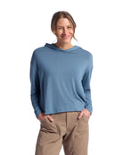 Women's Free Fly Pacific Blue Bamboo Shade Crossover Hoodie FF612-421