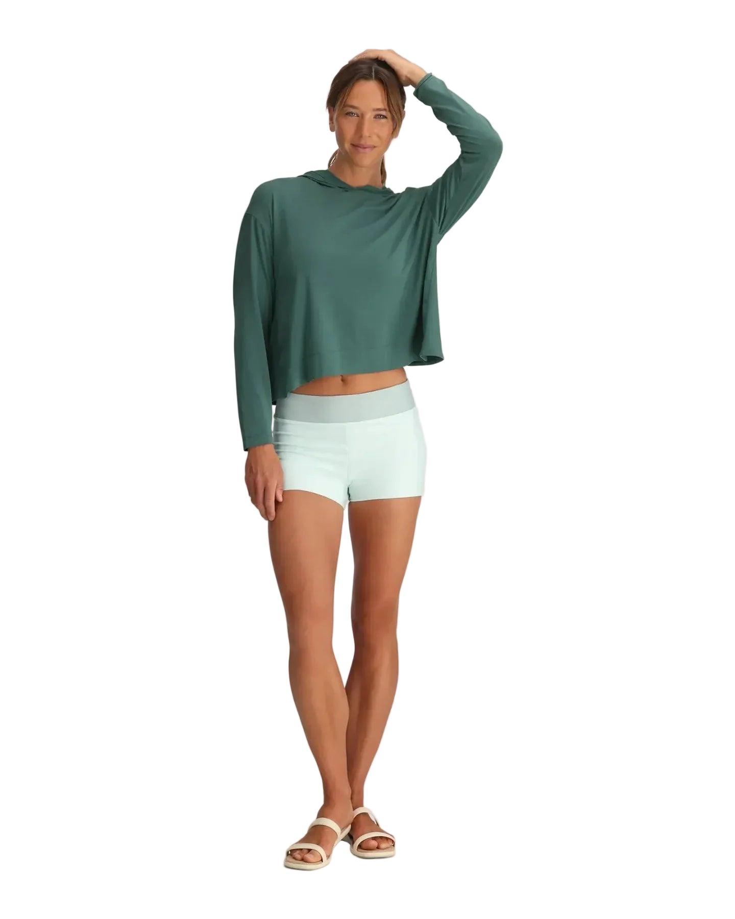 Women's Free Fly Sea Pine Bamboo Shade Crossover Hoodie FF612-535