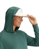 Women's Free Fly Sea Pine Bamboo Shade Crossover Hoodie FF612-535