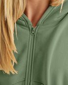 Free Fly Heather Olivine Bamboo North Coast Fleece Full Zip Hoodie FF667-C027