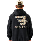 Men's Burlebo Heather Black Fleece Camo Signature Logo Hoodie 