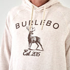 Men's Burlebo Whitetail Deer Camo Heather Oatmeal Fleece Hoodie