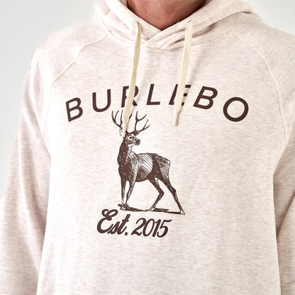 Men's Burlebo Whitetail Deer Camo Heather Oatmeal Fleece Hoodie