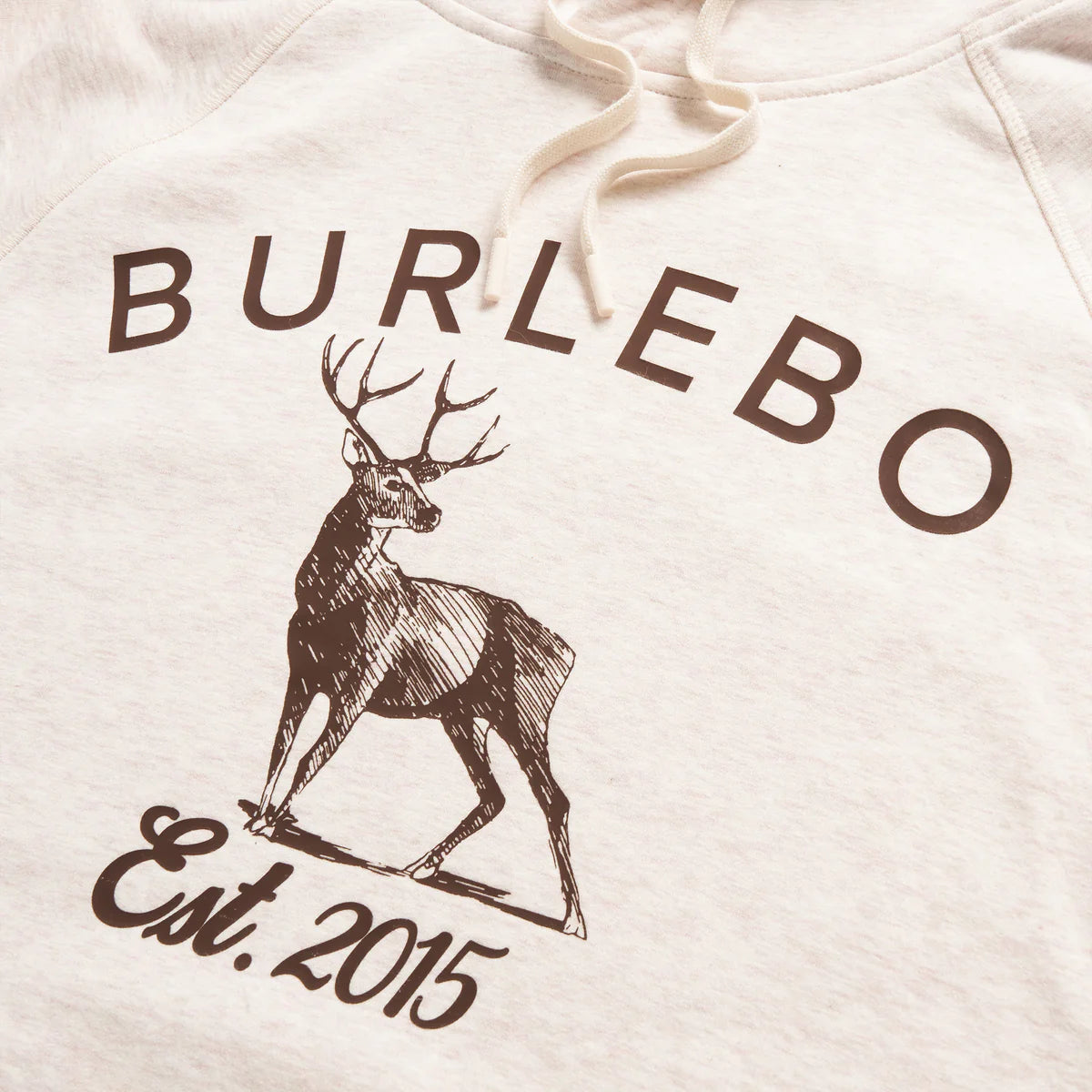 Men's Burlebo Whitetail Deer Camo Heather Oatmeal Fleece Hoodie