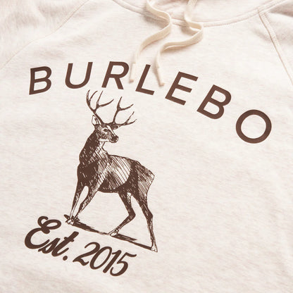 Men's Burlebo Whitetail Deer Camo Heather Oatmeal Fleece Hoodie