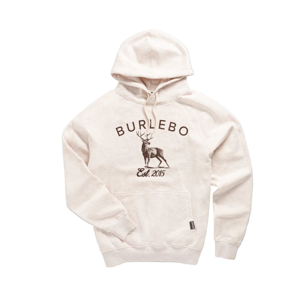 Men's Burlebo Whitetail Deer Camo Heather Oatmeal Fleece Hoodie
