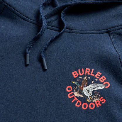 Boy's Burlebo Navy Old School Duck Hunt Fleece Hoodie