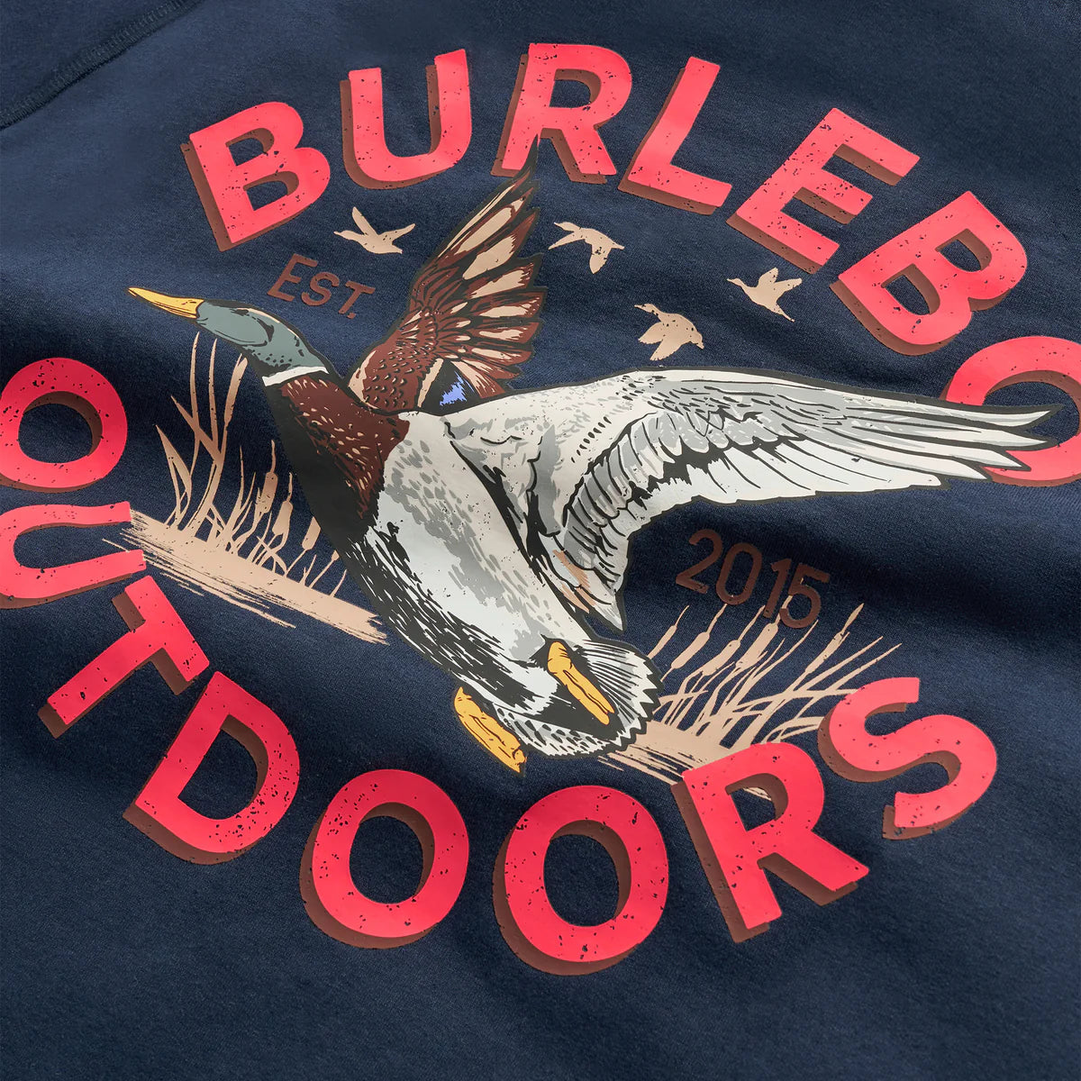 Boy's Burlebo Navy Old School Duck Hunt Fleece Hoodie