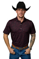 Ferrell Men's The Grant Pearl Snap Polo In Maroon FP1026151
