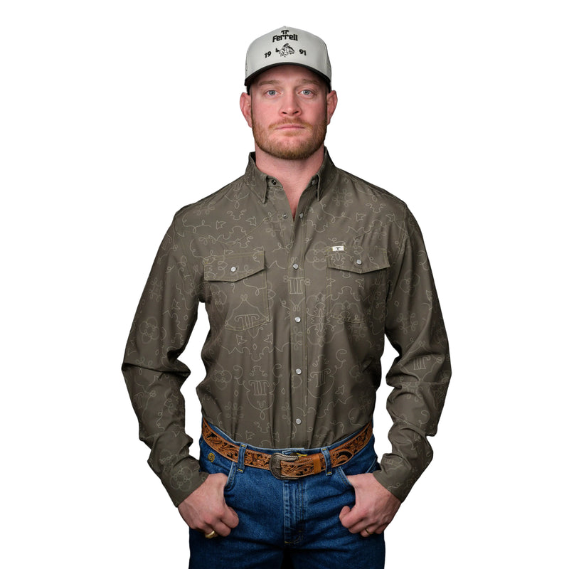 Men's Ferrell "The Carson" Long Sleeve Snap Shirt FPL1002560