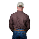 Men's Ferrell The Silas in Brown Long Sleeve Snap Shirt FPL1002571