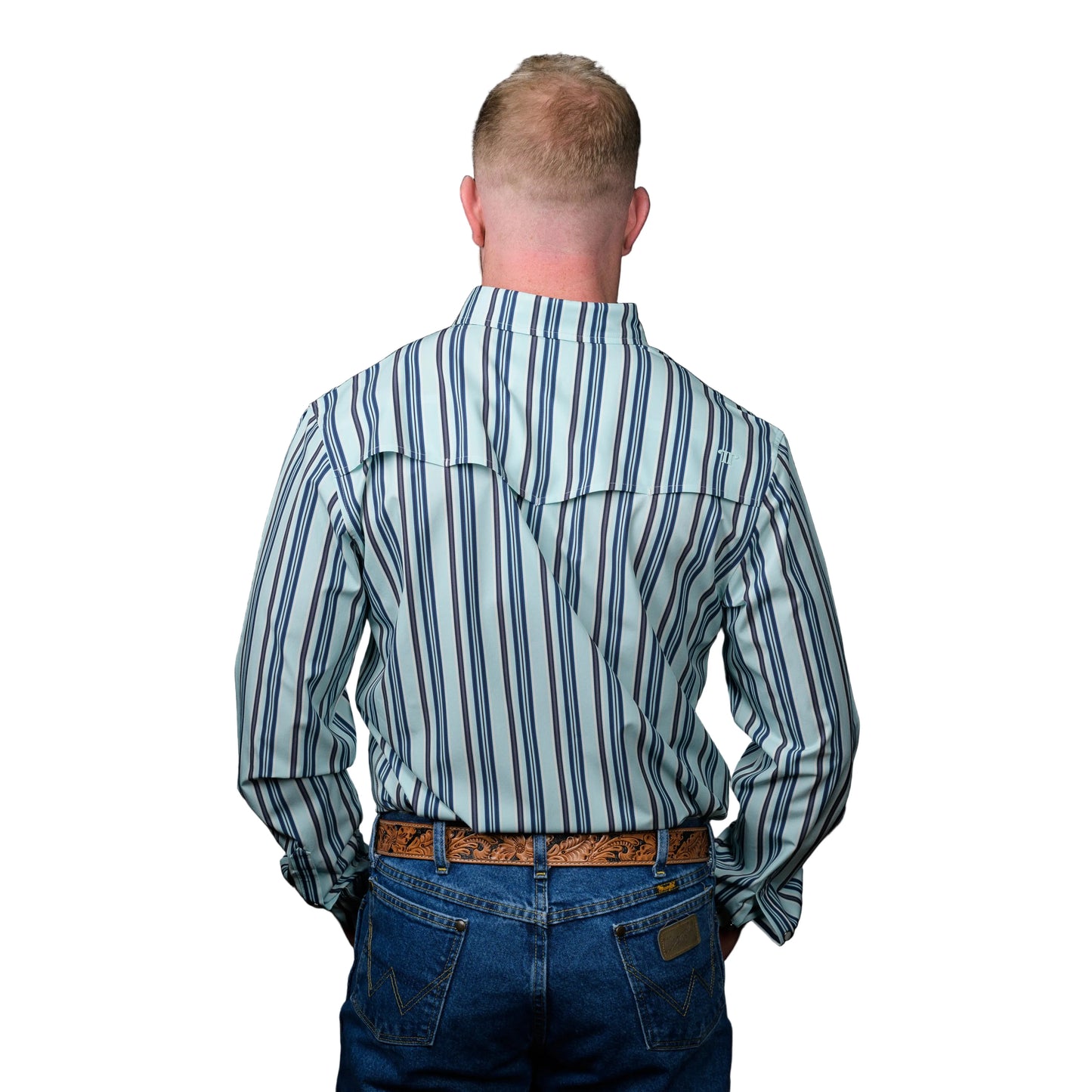 Men's Ferrell "The Jackson" in Blue Long Sleeve Snap Shirt FPL1002587