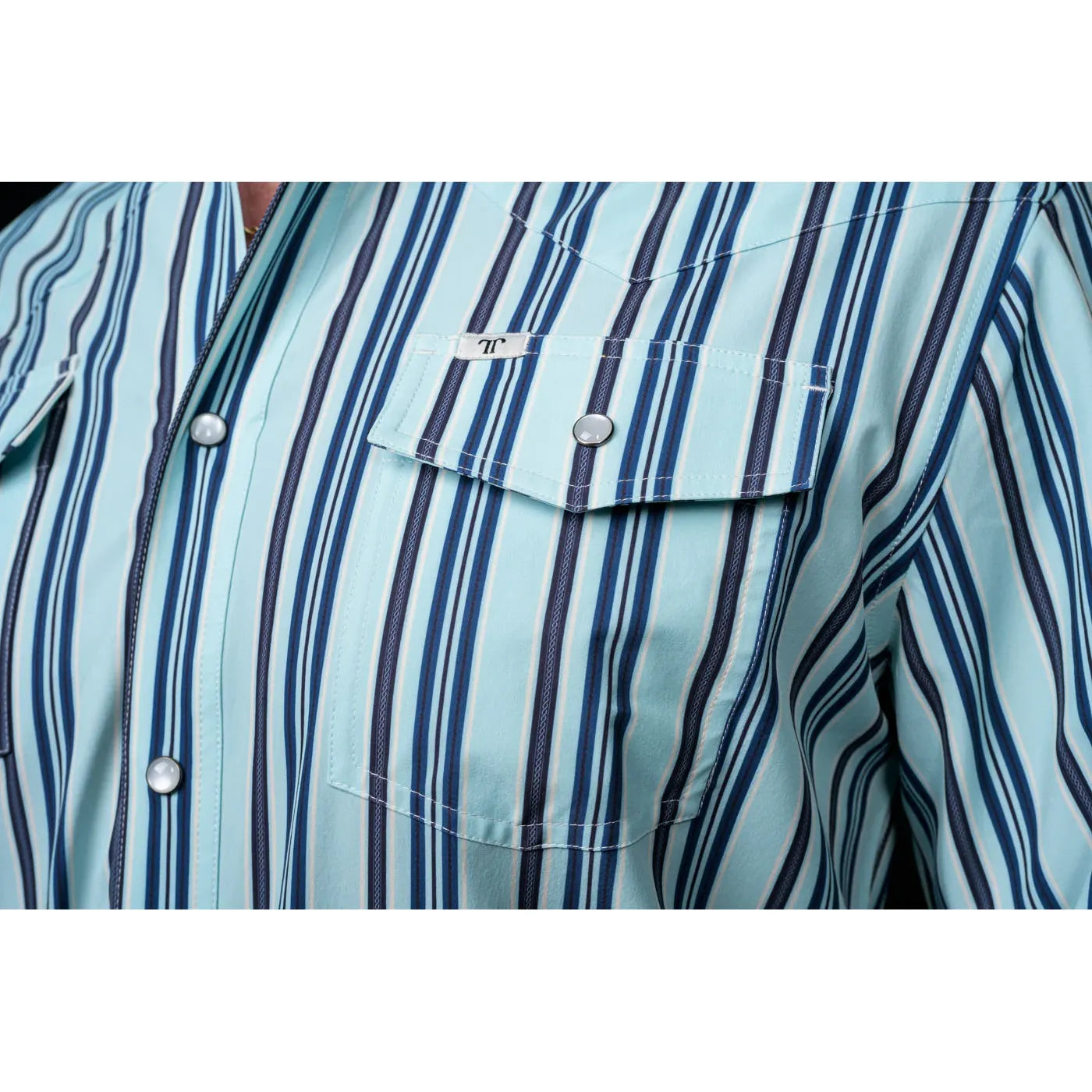 Men's Ferrell "The Jackson" in Blue Long Sleeve Snap Shirt FPL1002587