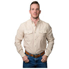 Men's Ferrell The Collin in Cream - Long Sleeve Snap Shirt FPL1002596 - Crazy House Western Wear