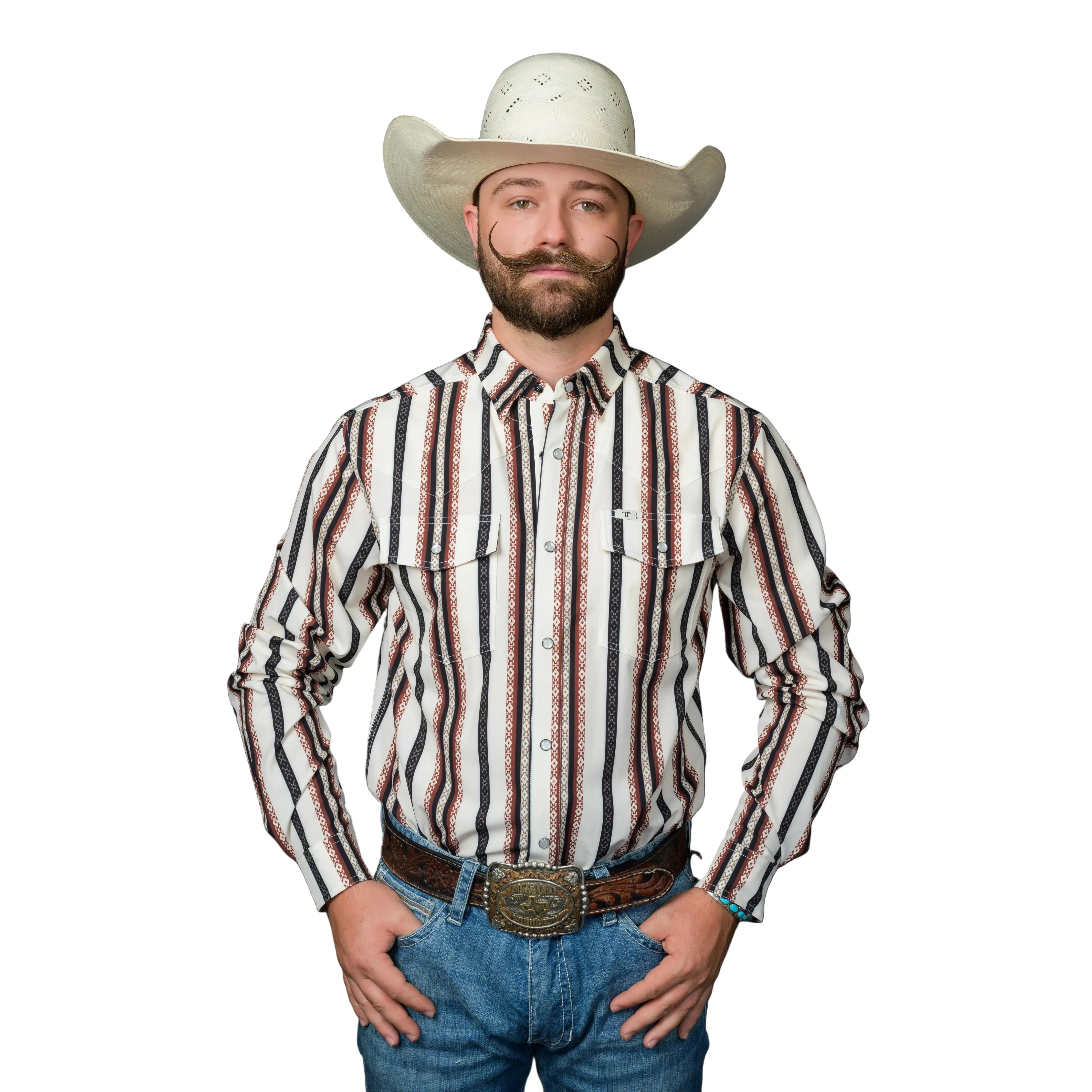 Men's Ferrell Long Sleeve "The Wayne" Snap Shirt FPL1026067