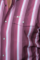 Ferrell Men's The Tristan Long Sleeve Pearl Snap Shirt In Maroon FPL1026182