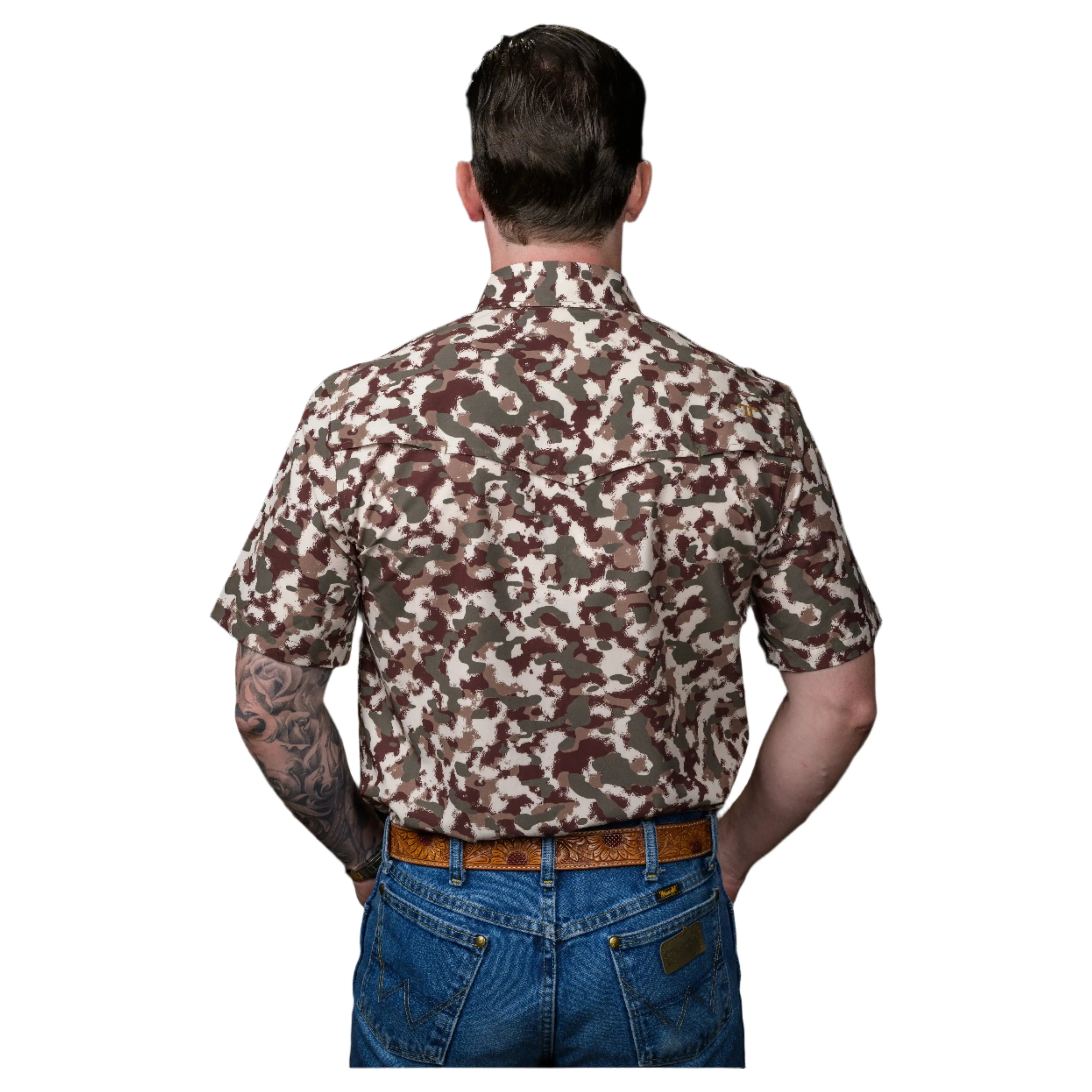 Men's Ferrell Camo Lite Short Sleeve Snap FPS1002583 - Crazy House Western Wear