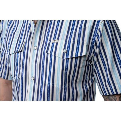 Men's Ferrell "The Wyatt" Blue Short Sleeve Snap FPS1002595 - Crazy House Western Wear