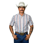 Men's Ferrell White Short Sleeve Snap "The Brooks" Shirt FPS1026002