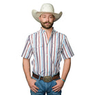 Men's Ferrell White Short Sleeve Snap "The Brooks" Shirt FPS1026002