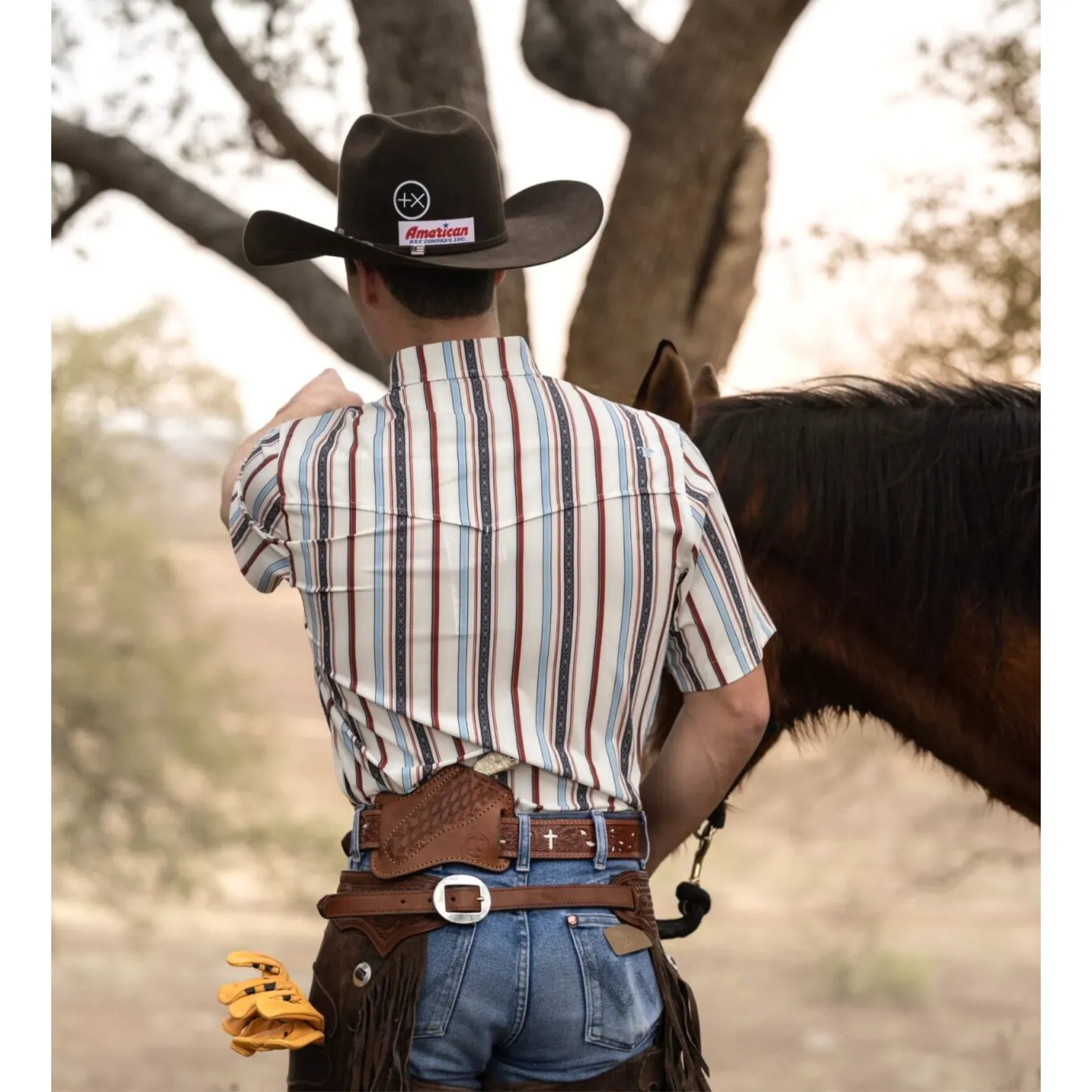 Men's Ferrell White Short Sleeve Snap "The Brooks" Shirt FPS1026002