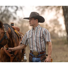 Men's Ferrell White Short Sleeve Snap "The Brooks" Shirt FPS1026002