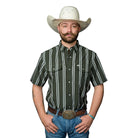 Men's Ferrell Short Sleeve "The Tucker" In Green Snap Shirt FPS1026008