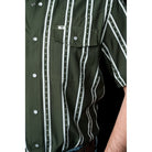 Men's Ferrell Short Sleeve "The Tucker" In Green Snap Shirt FPS1026008
