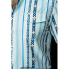 Men's Ferrell Short Sleeve "The Post" In Blue Snap Shirt FPS1026032