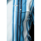 Men's Ferrell Short Sleeve "The Harrison" In Blue Snap Shirt FPS1026038