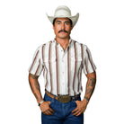 Men's Ferrell Short Sleeve "The Tristan" Brown Snap Shirt FPS1026049