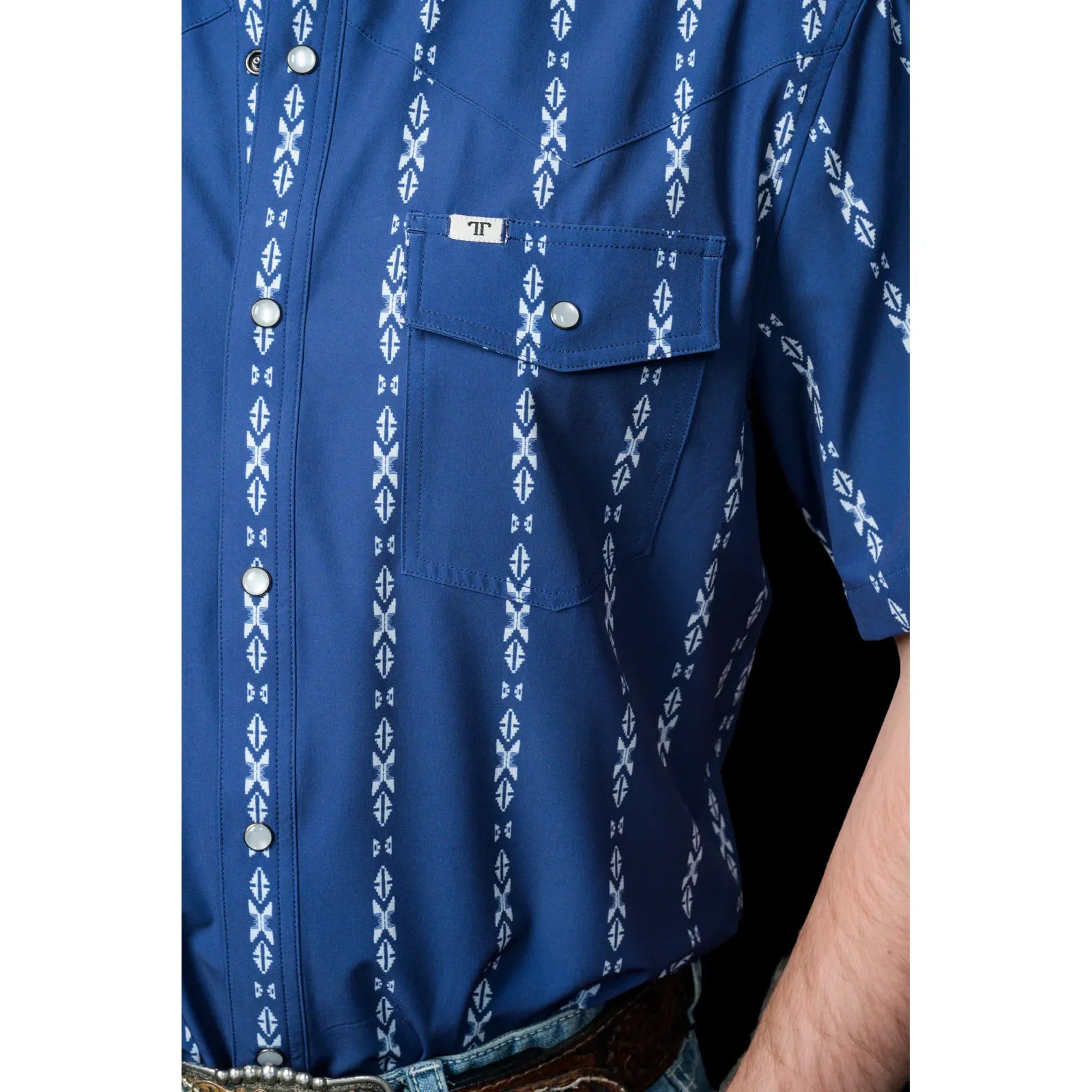 Men's Ferrell Blue Short Sleeve "The Maverick" Shirt FPS1026064