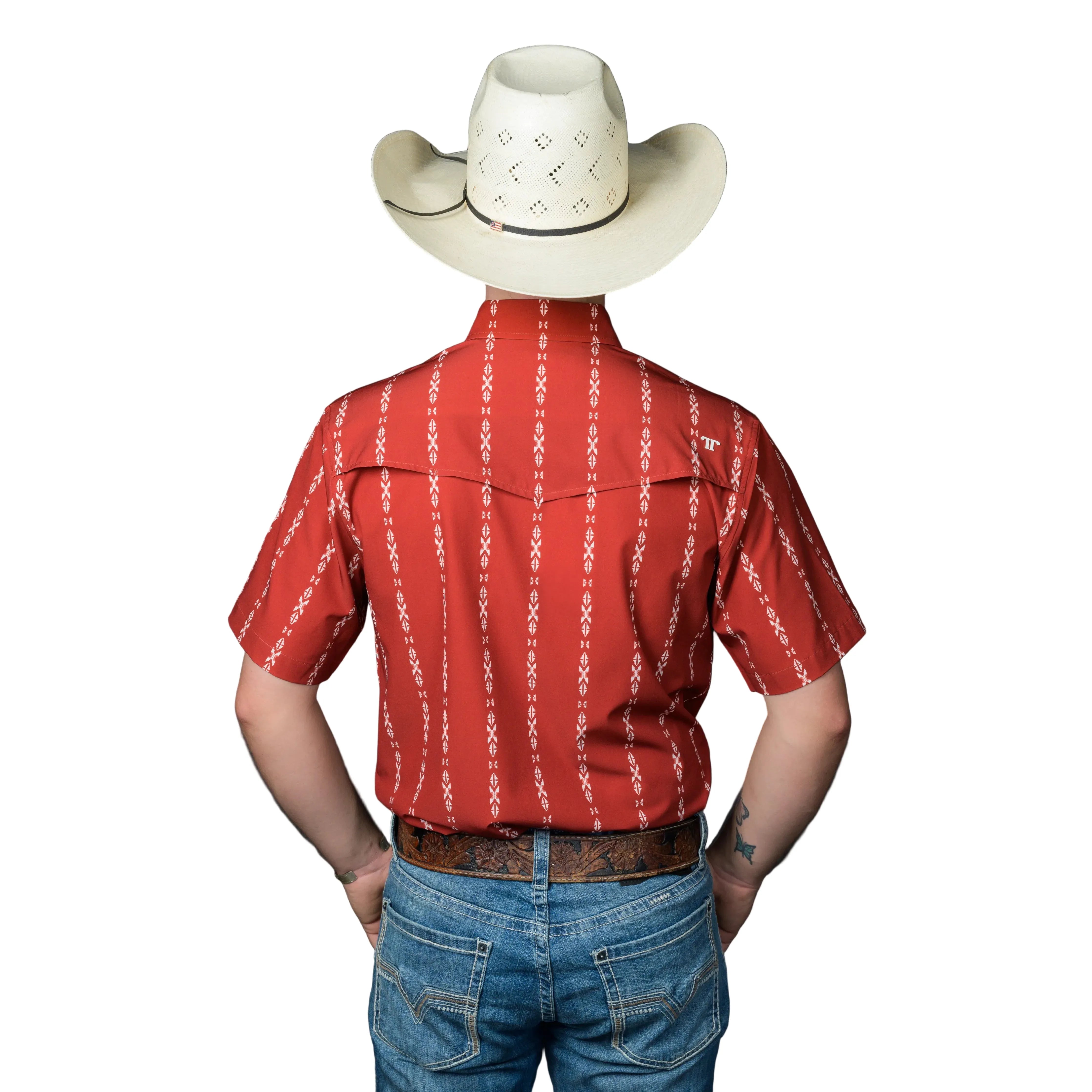 Men's Ferrell Short Sleeve Red "The Maverick" Shirt FPS1026065