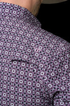 Ferrell Men's The Emerson Short Sleeve Pearl Snap Shirt In Maroon FPS1026180