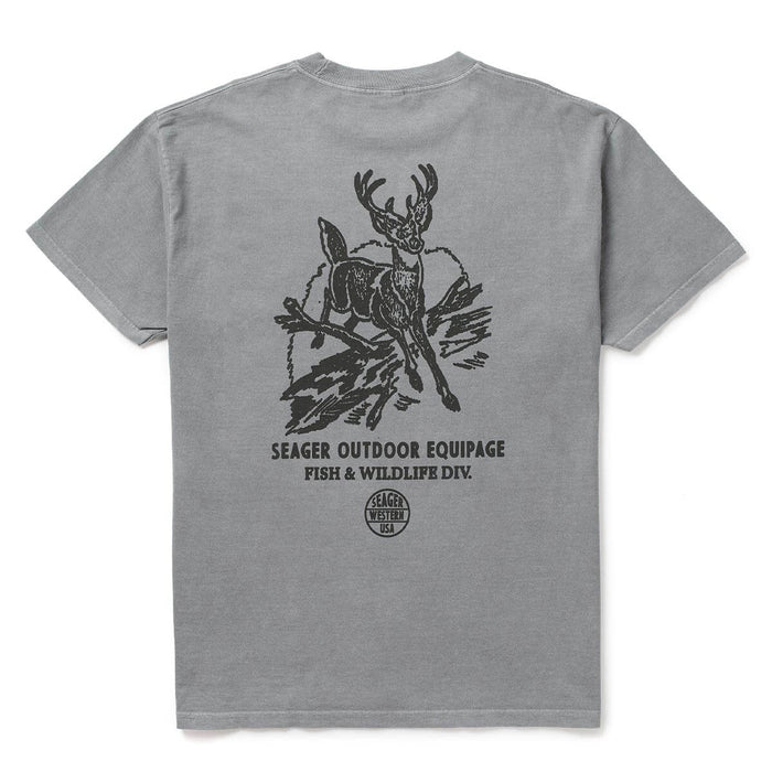 Men's Seager F&W Divison Premium Tee Pigment Gray MTSU26PFWDIVPGRY