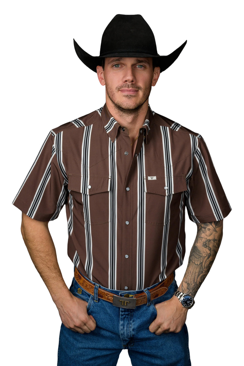 Ferrell Men's The Hatfield Short Sleeve Pearl Snap Shirt FPS1026178