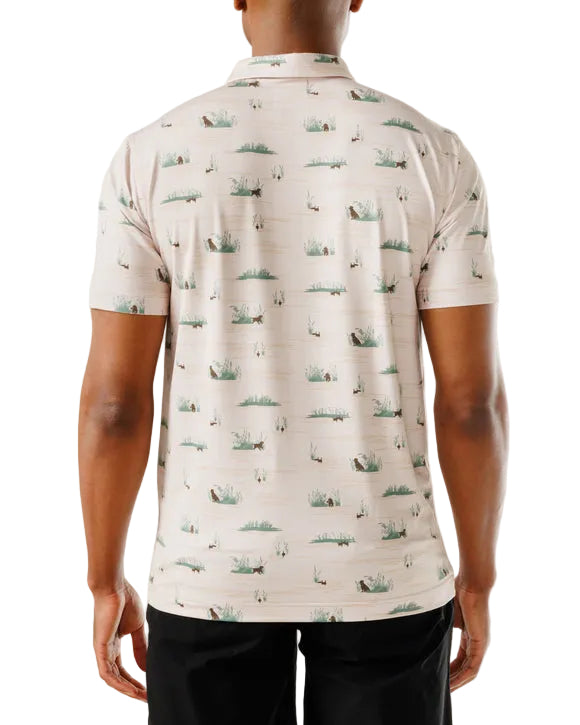 Waggle Men's Tan Fowl Play Polo