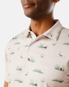 Waggle Men's Tan Fowl Play Polo