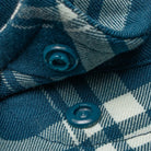 Men's Poncho Blue and White Plaid The Deschutes Button Up Shirt 