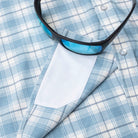 Men's Poncho The Cody Long Sleeve Blue Plaid Snap Shirt 