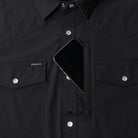 Men's Poncho The Charro Long Sleeve Black Snap Shirt 