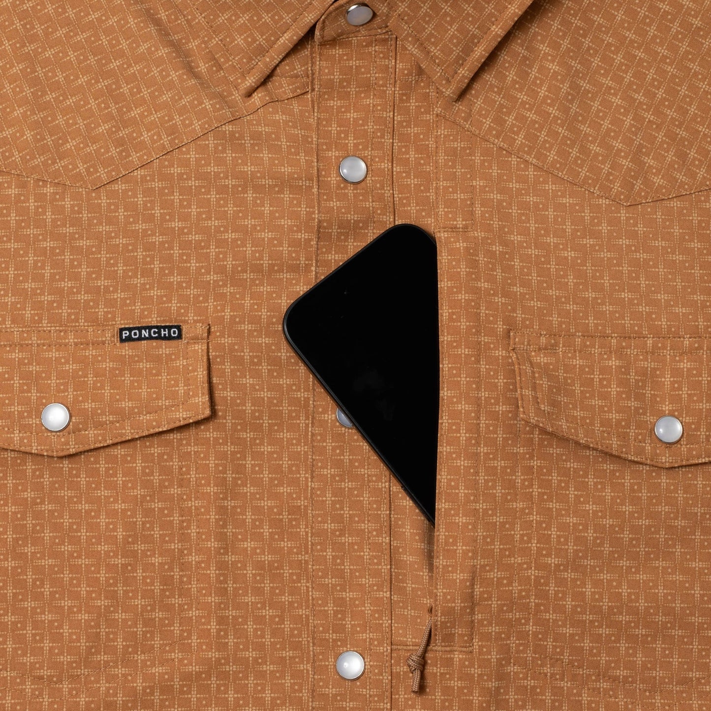 Men's Poncho "The Littlefield" Short Sleeve Button Up Shirt