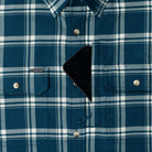 Men's Poncho Blue and White Plaid The Deschutes Button Up Shirt 