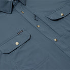 Men's Poncho "The Bigeye" Blue Long Sleeve Button Up Shirt 